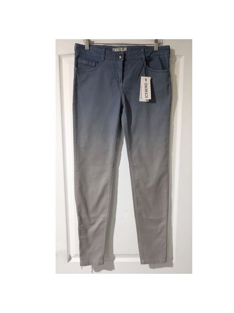 Iceberg | Ombre Ankle-Zip Skinny Jeans In Grey/Blue